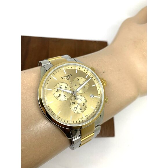 Tissot Men's Watch Chrono XL Swiss Quartz Chronograph Two Tone T1166172202100 - Picture 12 of 15